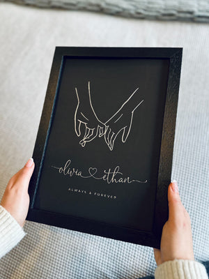 Holding Hands | Custom Couple Foil Print